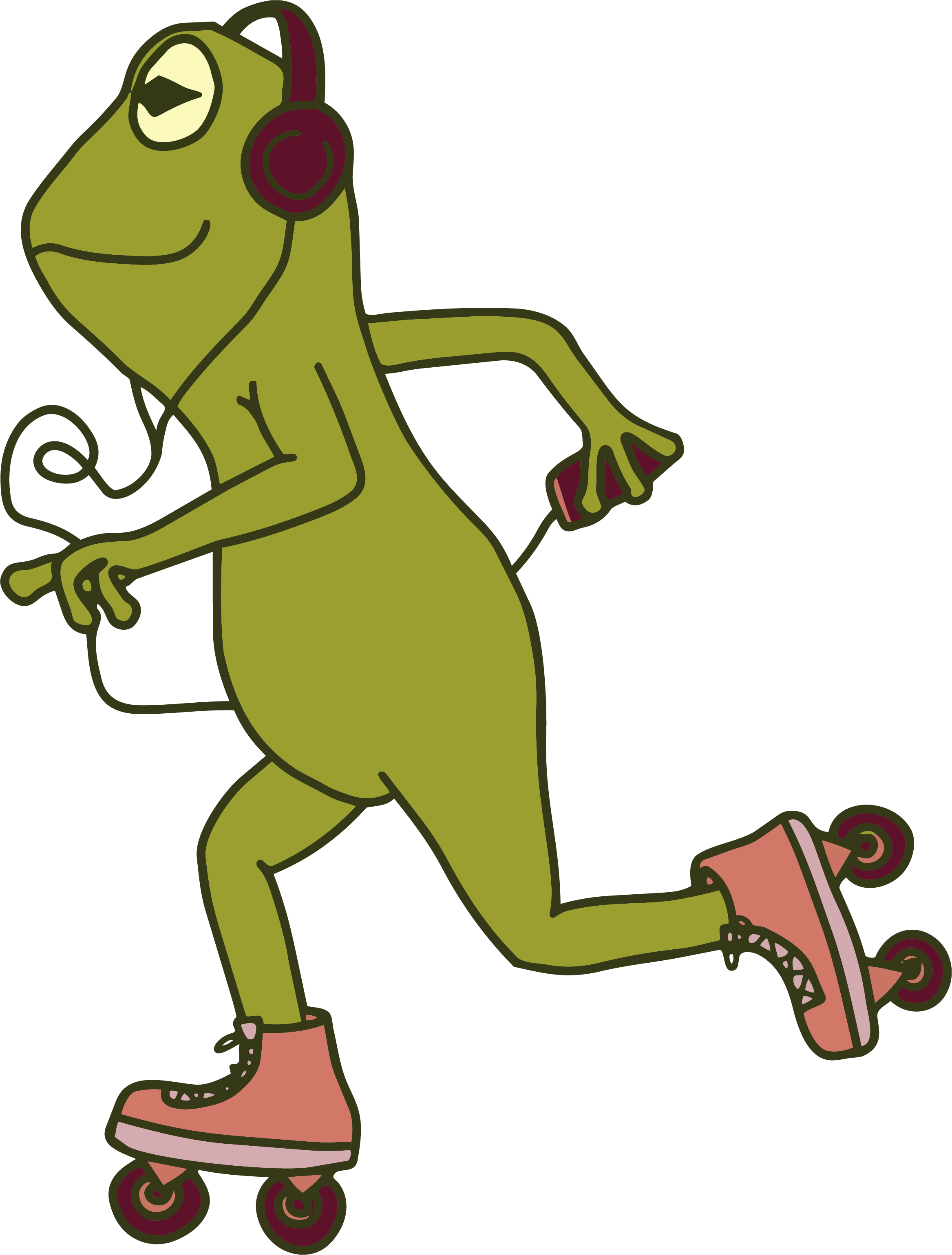 skating frog